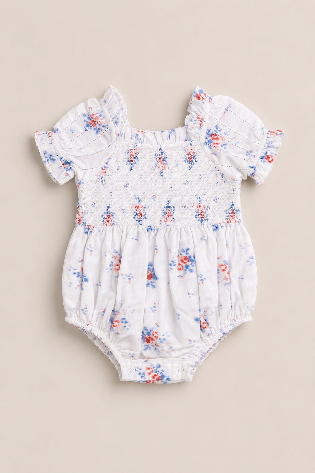Baby Emily Romper in Heritage Soft Ditsy Floral