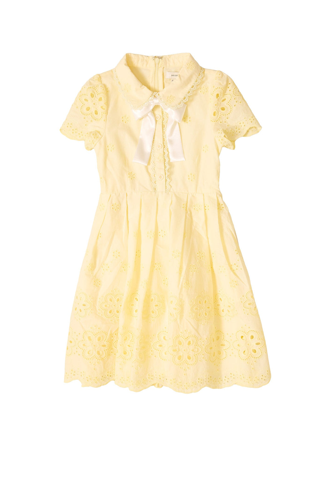 Mini Penny Dress in Butter Yellow Eyelet