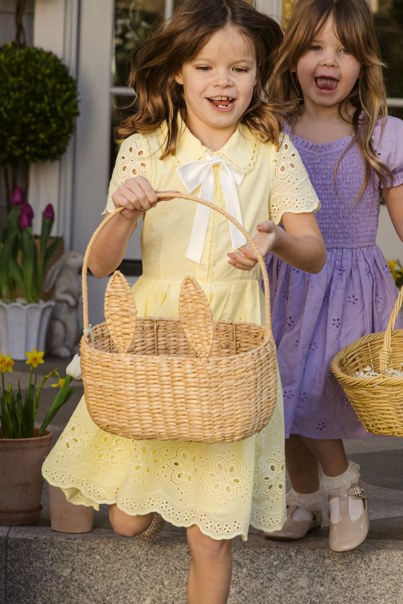 Mini Penny Dress in Butter Yellow Eyelet