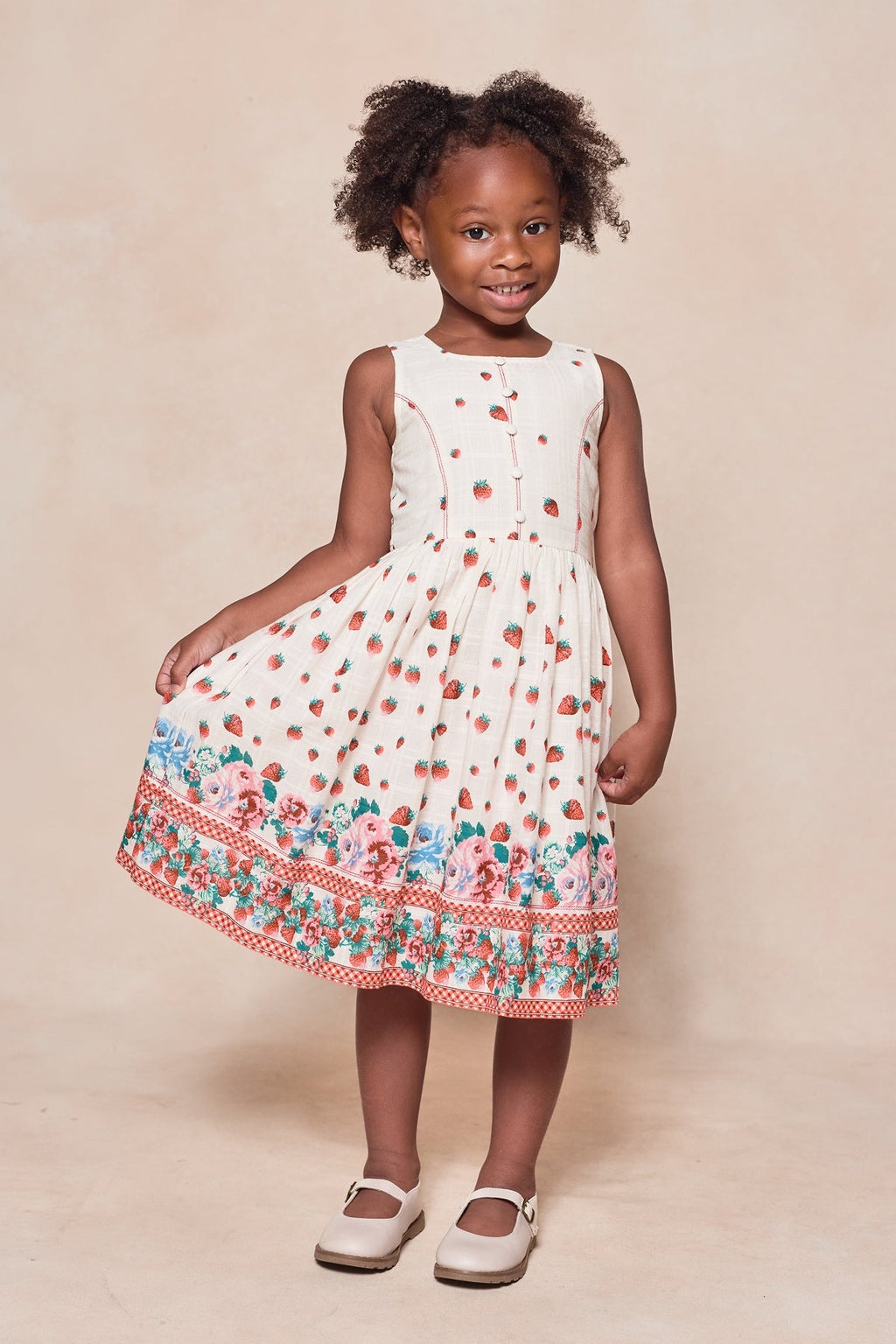 Mini Sadie Dress in Strawberry Vintage Tier