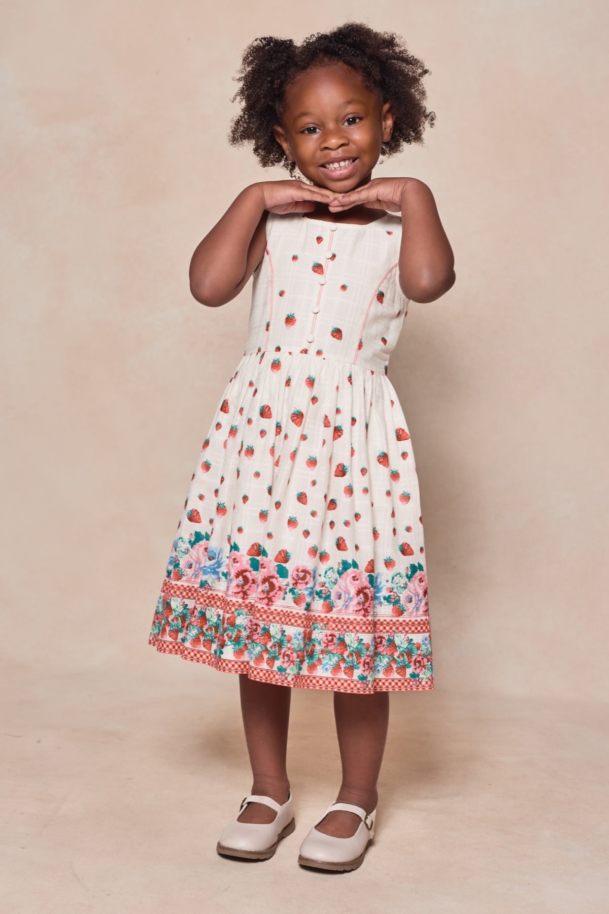 Mini Sadie Dress in Strawberry Vintage Tier
