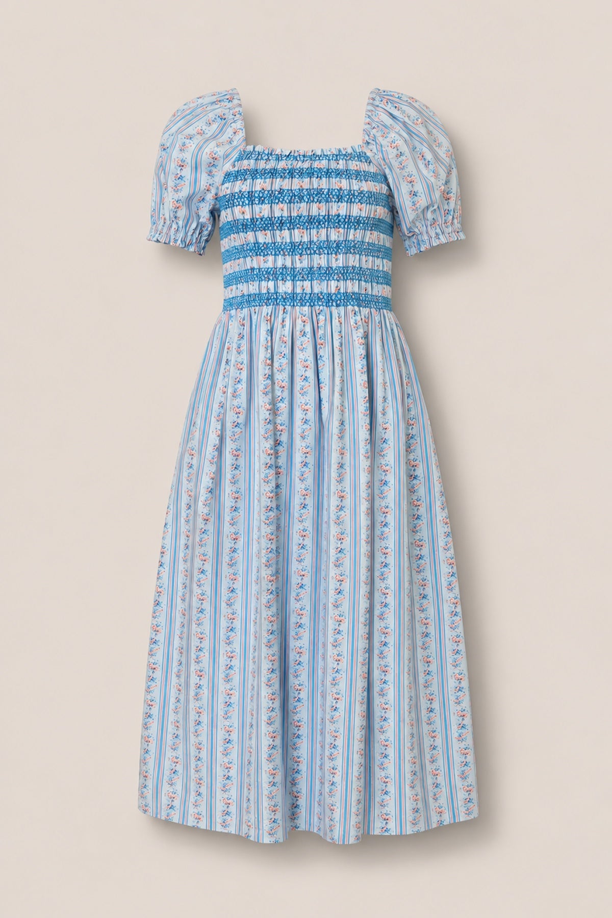 Sunday Best Dress in Rosette Linear Stripe